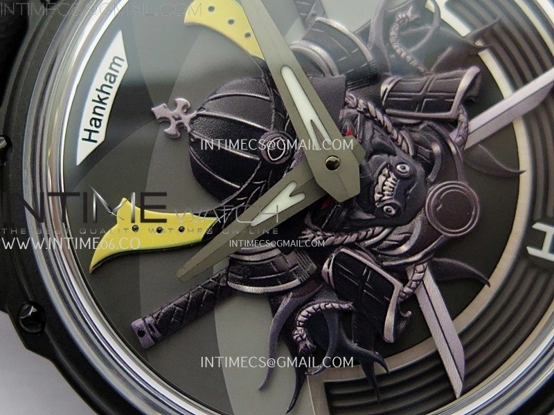 Hankham Samurai PVD on Black Leather Strap MIYOTA 8215