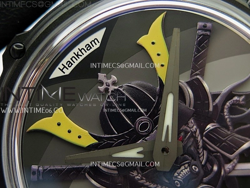 Hankham Samurai PVD on Black Leather Strap MIYOTA 8215