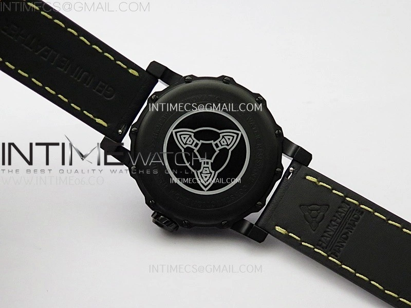 Hankham Samurai PVD on Black Leather Strap MIYOTA 8215
