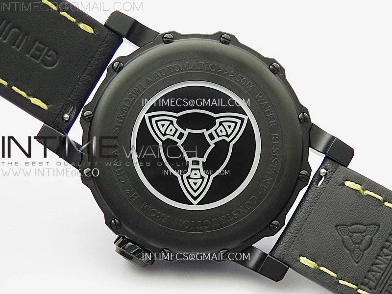 Hankham Samurai PVD on Black Leather Strap MIYOTA 8215