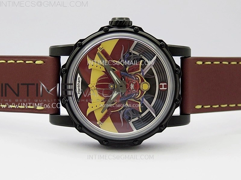 Hankham Samurai PVD on Brown Leather Strap MIYOTA 8215