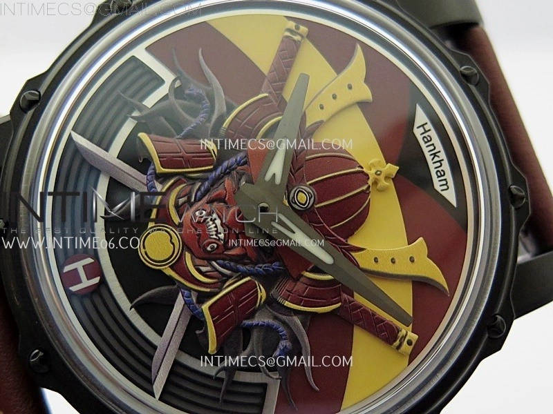 Hankham Samurai PVD on Brown Leather Strap MIYOTA 8215