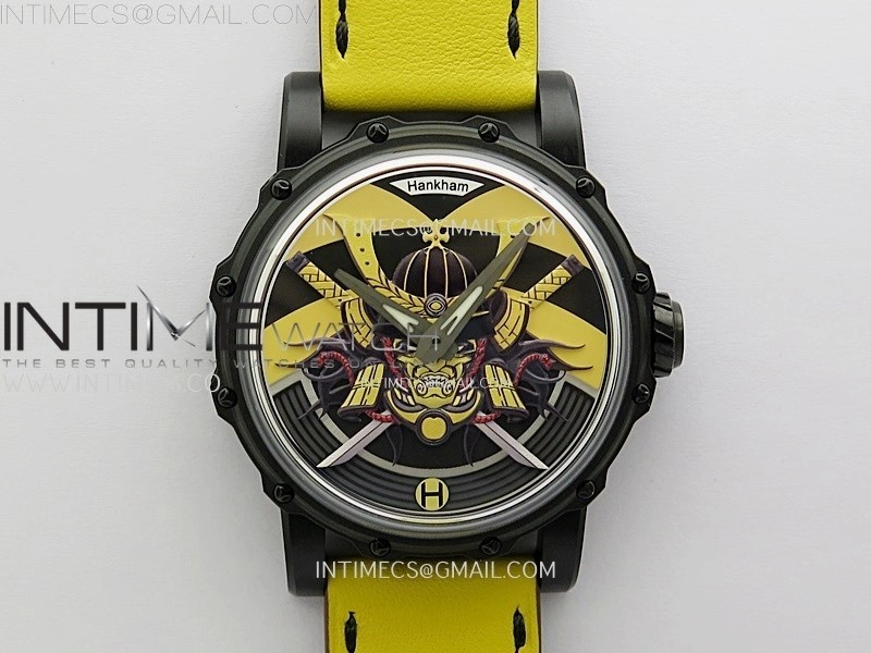 Hankham Samurai PVD on Yellow Leather Strap MIYOTA 8215