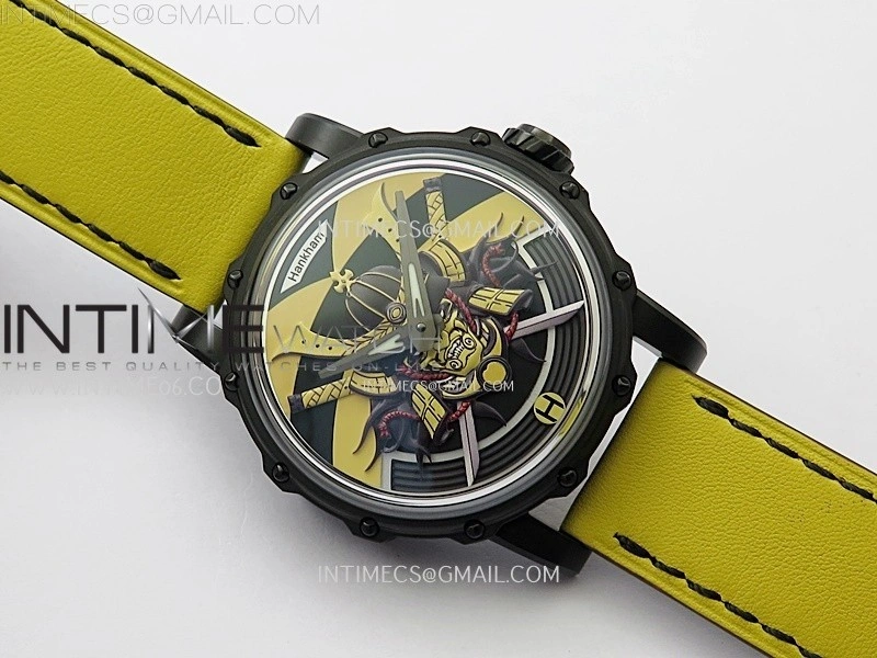 Hankham Samurai PVD on Yellow Leather Strap MIYOTA 8215