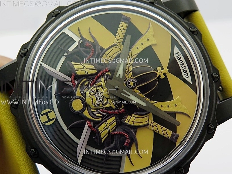 Hankham Samurai PVD on Yellow Leather Strap MIYOTA 8215