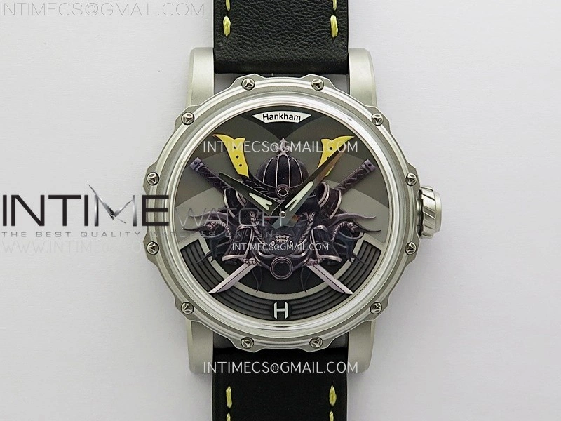 Hankham Samurai SS on Black Leather Strap MIYOTA 8215