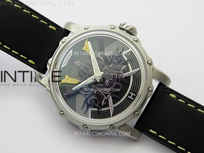 Hankham Samurai SS on Black Leather Strap MIYOTA 8215