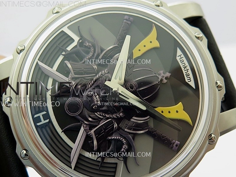 Hankham Samurai SS on Black Leather Strap MIYOTA 8215