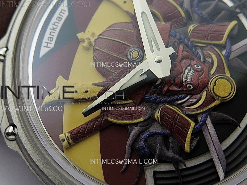 Hankham Samurai SS on Brown Leather Strap MIYOTA 8215