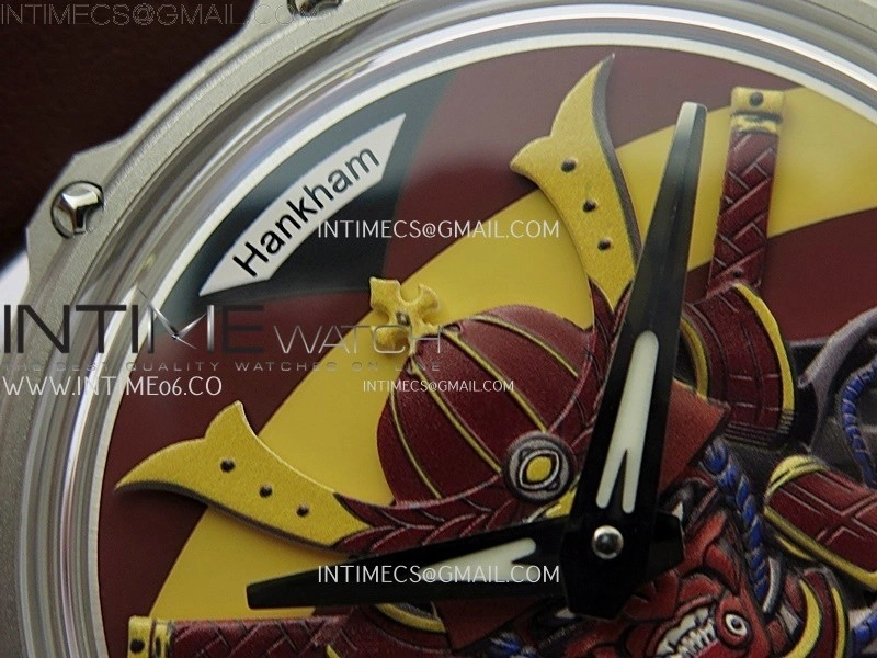 Hankham Samurai SS on Brown Leather Strap MIYOTA 8215