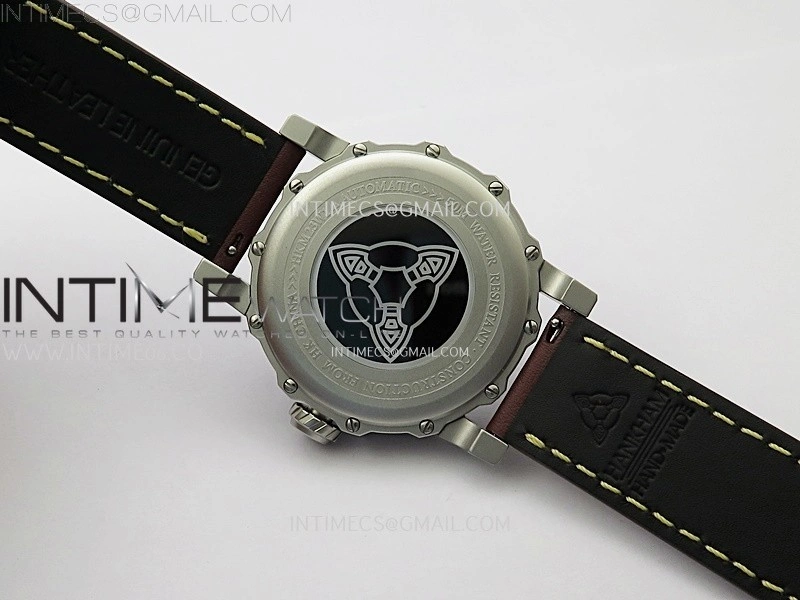 Hankham Samurai SS on Brown Leather Strap MIYOTA 8215