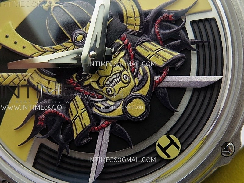 Hankham Samurai SS on Yellow Leather Strap MIYOTA 8215