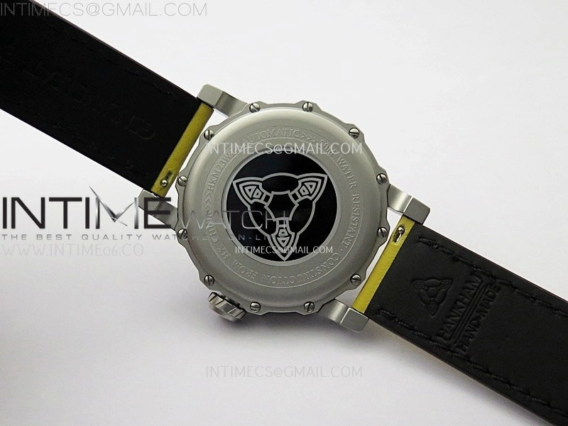Hankham Samurai SS on Yellow Leather Strap MIYOTA 8215