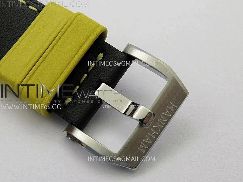 Hankham Samurai Two Tone on Black Leather Strap MIYOTA 8215