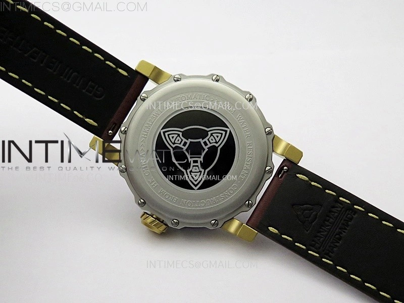 Hankham Samurai Two Tone on Brown Leather Strap MIYOTA 8215
