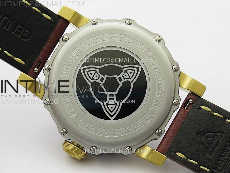 Hankham Samurai Two Tone on Brown Leather Strap MIYOTA 8215