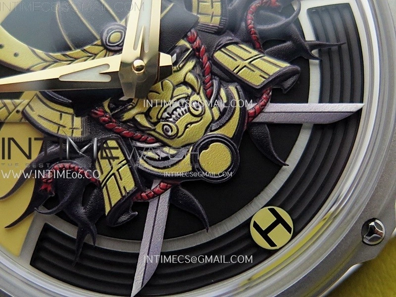 Hankham Samurai Two Tone on Yellow Leather Strap MIYOTA 8215