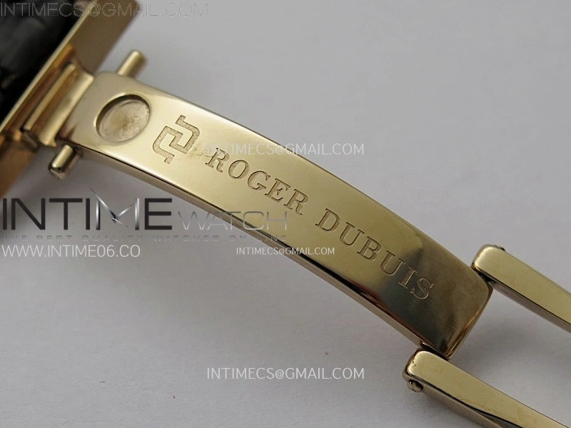 Hommage RG YSF Rose Gold Dial On Black Croco Leather Strap Double Tourbillon
