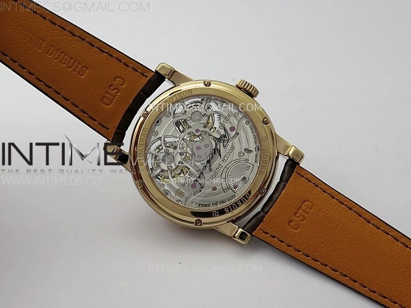 Hommage RG YSF Silver Dial On Black Croco Leather Strap Double Tourbillon