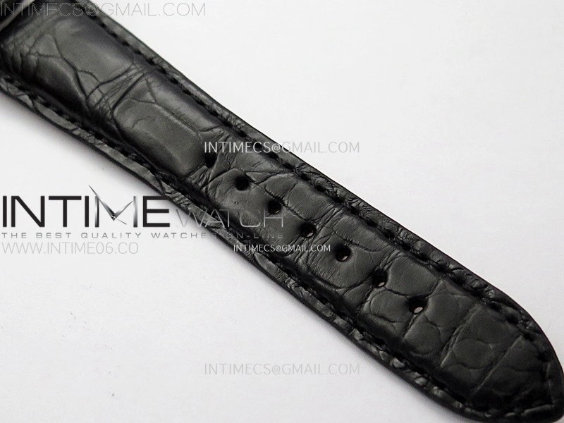 Hommage SS YSF Sliver Dial On Black Croco Leather Strap Double Tourbillon