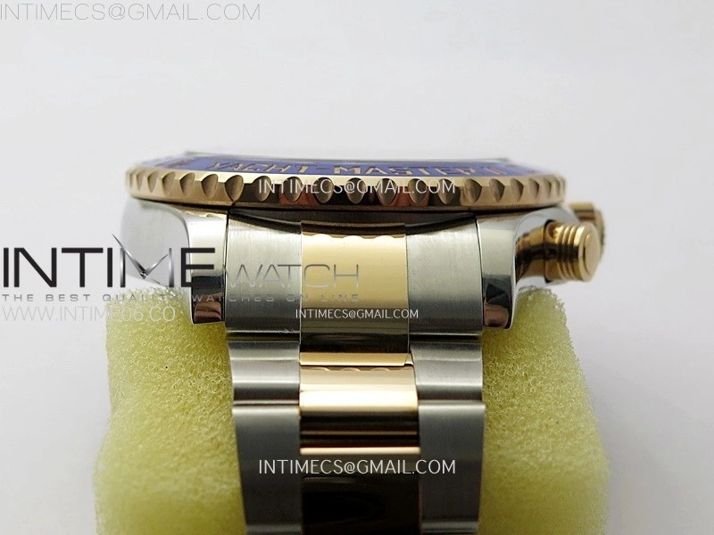 YachtMaster II 116681 Blue Ceramic Bezel SS RG KF 1:1 Best Edition White Dial on Bracelet A7750