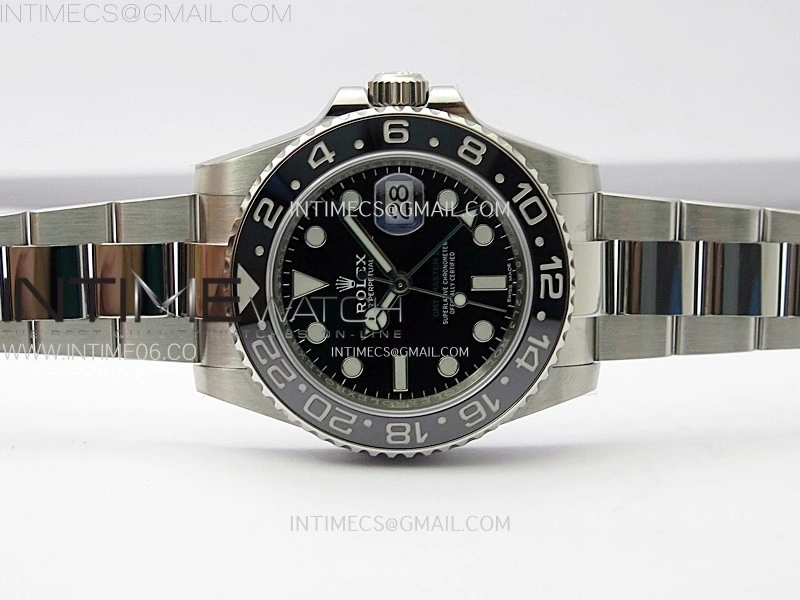 GMT Master II 116710 LN 904L SS AR+F 1:1 Best Edition Black Dial on Oyster Bracelet DD3285 CHS