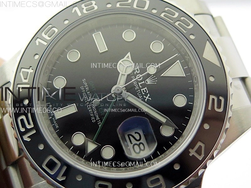 GMT Master II 116710 LN 904L SS AR+F 1:1 Best Edition Black Dial on Oyster Bracelet DD3285 CHS