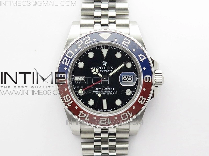 GMT Master II 126710 BLRO Red Blue 904L SS 3EF 1:1 Best Edition on Jubilee Bracelet VR3285 CHS