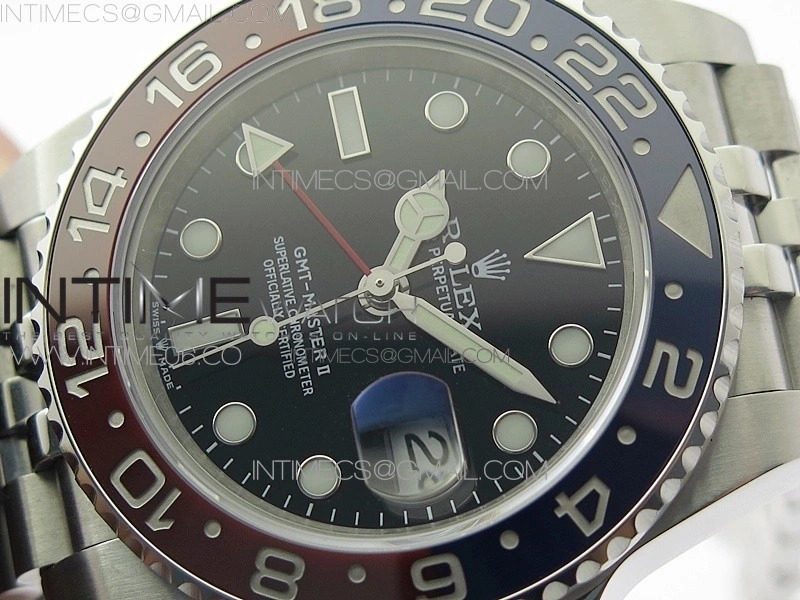 GMT Master II 126710 BLRO Red Blue 904L SS 3EF 1:1 Best Edition on Jubilee Bracelet VR3285 CHS