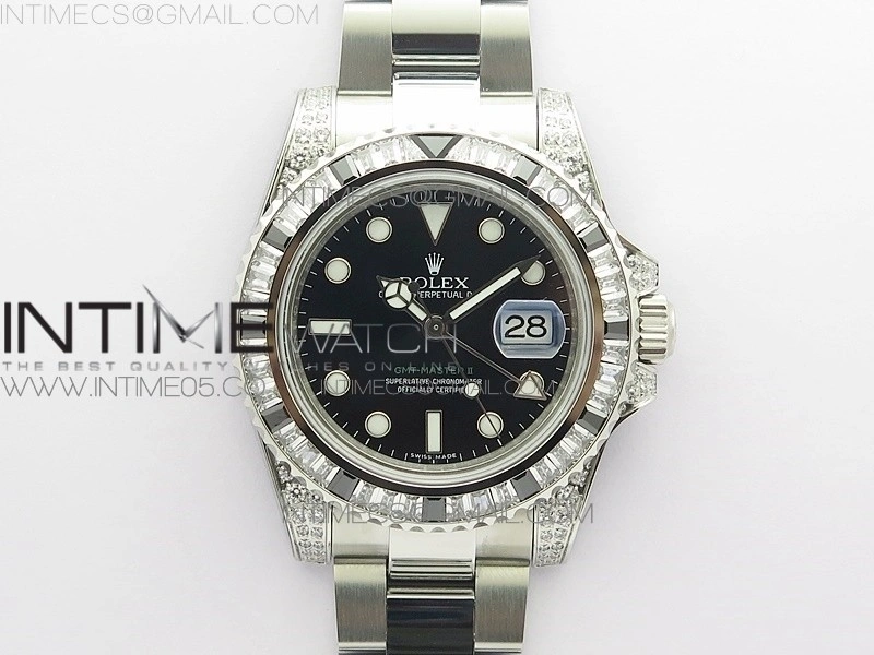 GMT Master II 126710 White Black T Crystal BP Best Edition Black Dial On SS Bracelet 3186 CHS