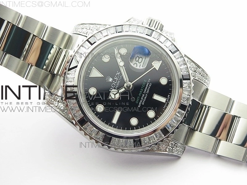 GMT Master II 126710 White Black T Crystal BP Best Edition Black Dial On SS Bracelet 3186 CHS