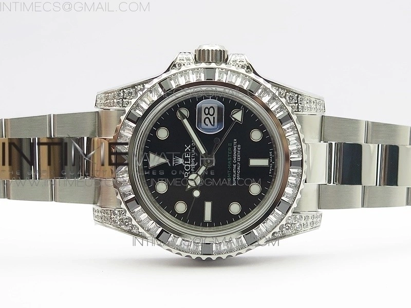 GMT Master II 126710 White Black T Crystal BP Best Edition Black Dial On SS Bracelet 3186 CHS