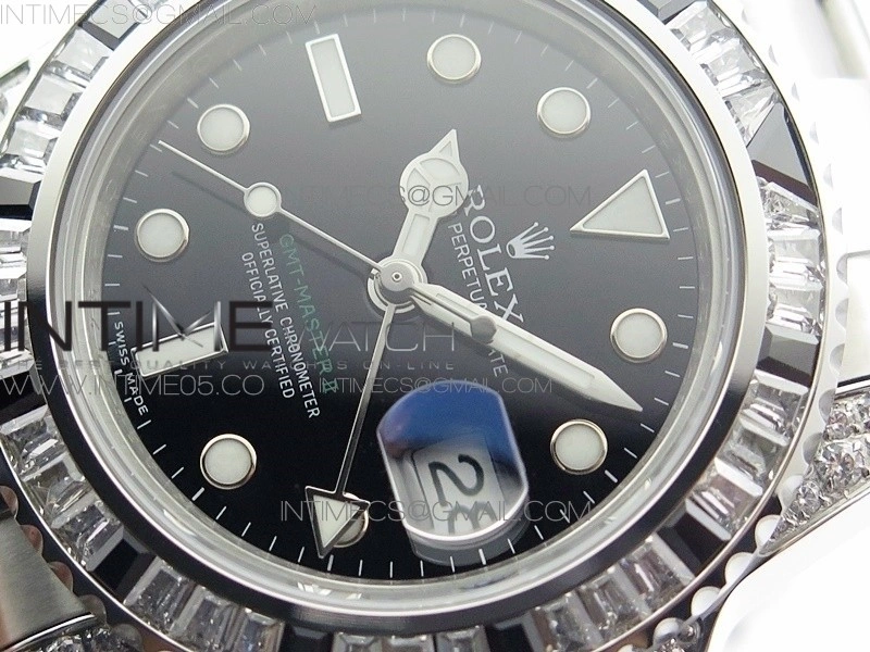 GMT Master II 126710 White Black T Crystal BP Best Edition Black Dial On SS Bracelet 3186 CHS