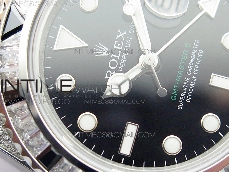 GMT Master II 126710 White Black T Crystal BP Best Edition Black Dial On SS Bracelet 3186 CHS