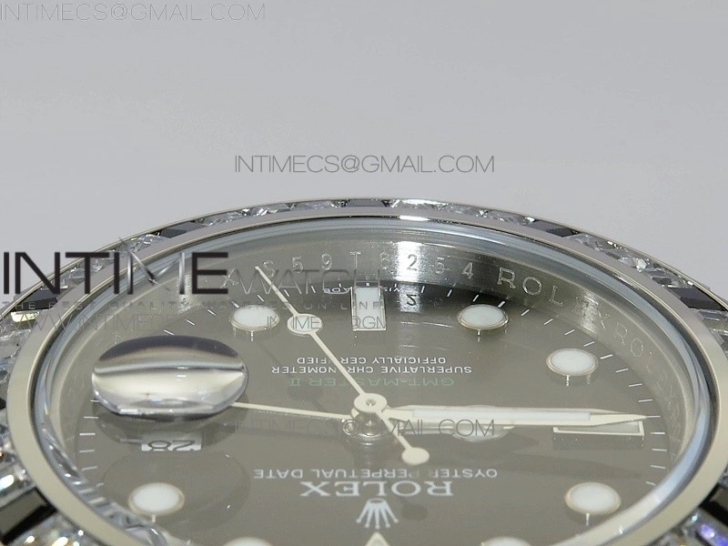 GMT Master II 126710 White Black T Crystal BP Best Edition Black Dial On SS Bracelet 3186 CHS
