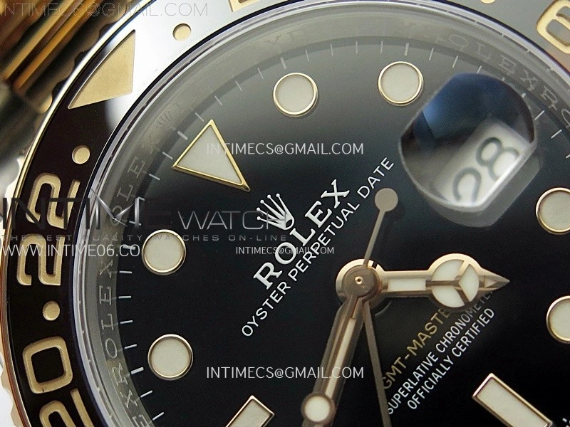 GMT Master II 126711 CHNR 904L SS AR+F 1:1 Best Edition Black Dial on SS RG Bracelet DD3285 CHS