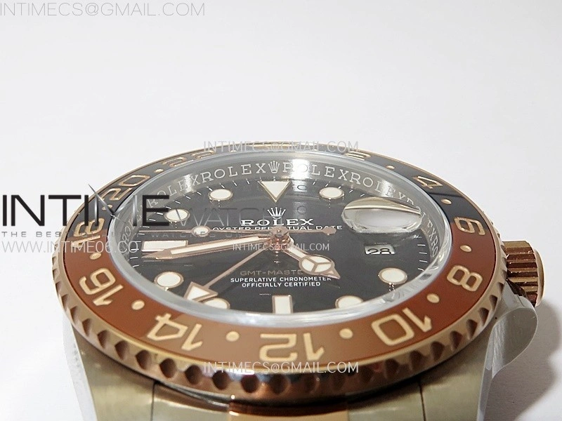 GMT Master II 126711 CHNR 904L SS AR+F 1:1 Best Edition Black Dial on SS RG Bracelet DD3285 CHS