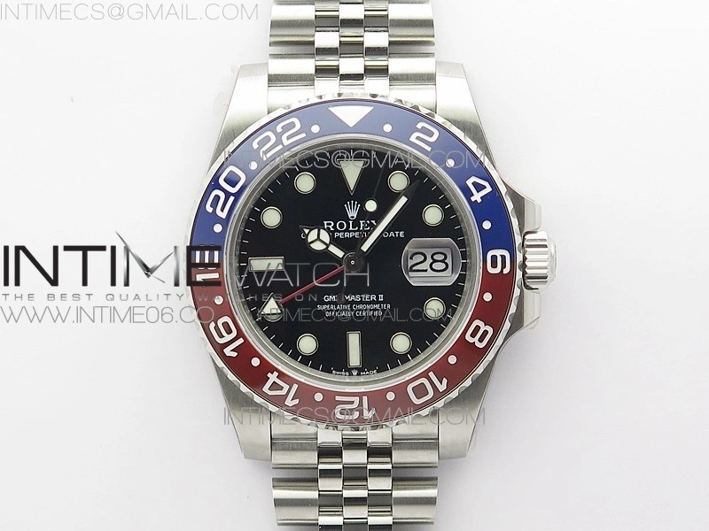 GMT Master II 126710 BLRO Red Blue 904L SS BP 1:1 Best Edition on Jubilee Bracelet VR3285 CHS