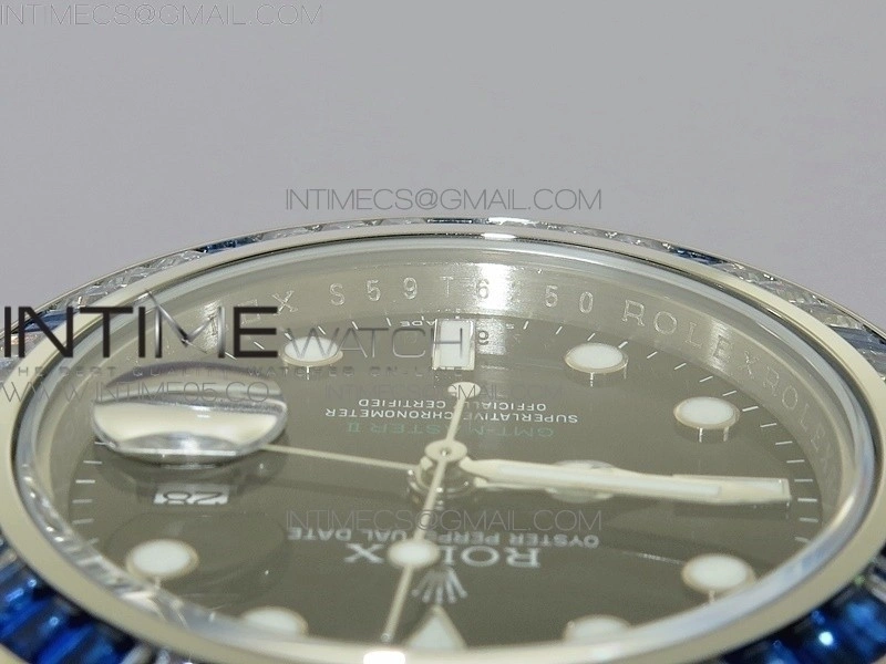 GMT Master II 126710 White Blue T Crystal BP Best Edition Black Dial On SS Bracelet 3186 CHS