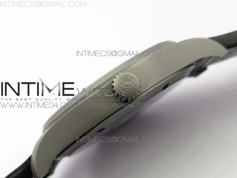 Mark XVIII IW327006 Titanium M+F 1:1 Best Edition Black Dial on Brown Leather Strap A2892