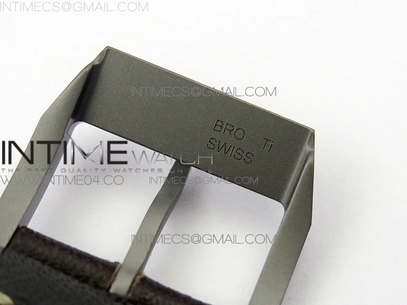 Mark XVIII IW327006 Titanium M+F 1:1 Best Edition Black Dial on Brown Leather Strap A2892