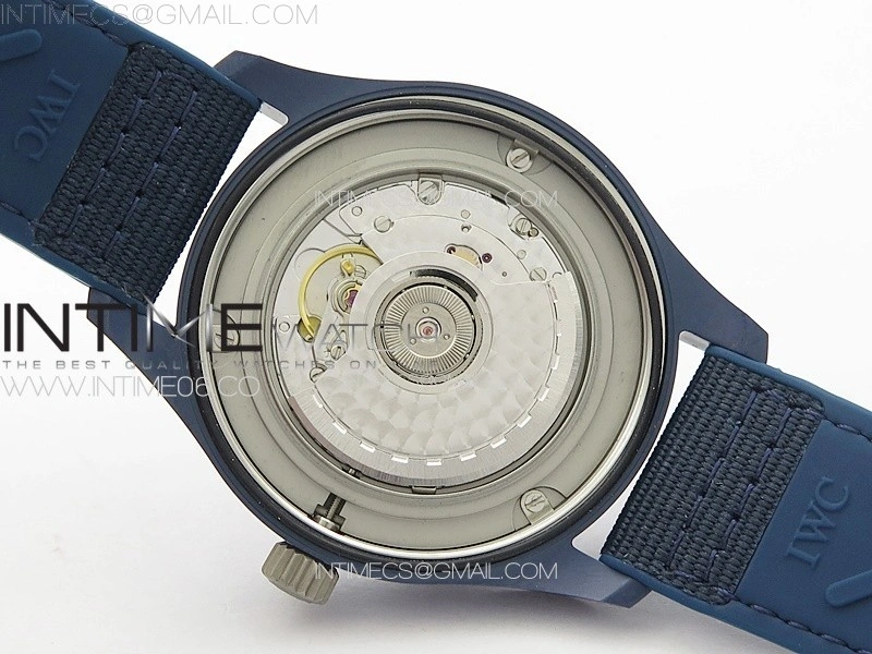 Mark XVIII IW328101 Blue Ceramic M+F 1:1 Best Edition Blue Dial on Blue Nylon Strap A2892