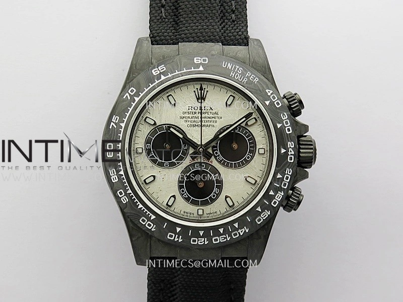 Daytona DIW Black Carbon SONIC 1:1 Best Edition Meteorite Dial on Black Nylon Strap SA4130