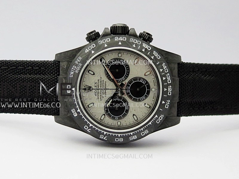 Daytona DIW Black Carbon SONIC 1:1 Best Edition Meteorite Dial on Black Nylon Strap SA4130