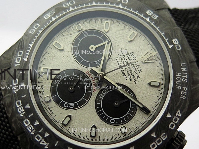 Daytona DIW Black Carbon SONIC 1:1 Best Edition Meteorite Dial on Black Nylon Strap SA4130