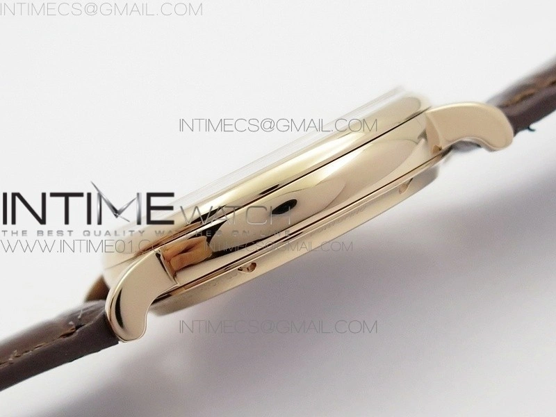 IW Moonphase RG KV Best Edition white dial on brown leather strap