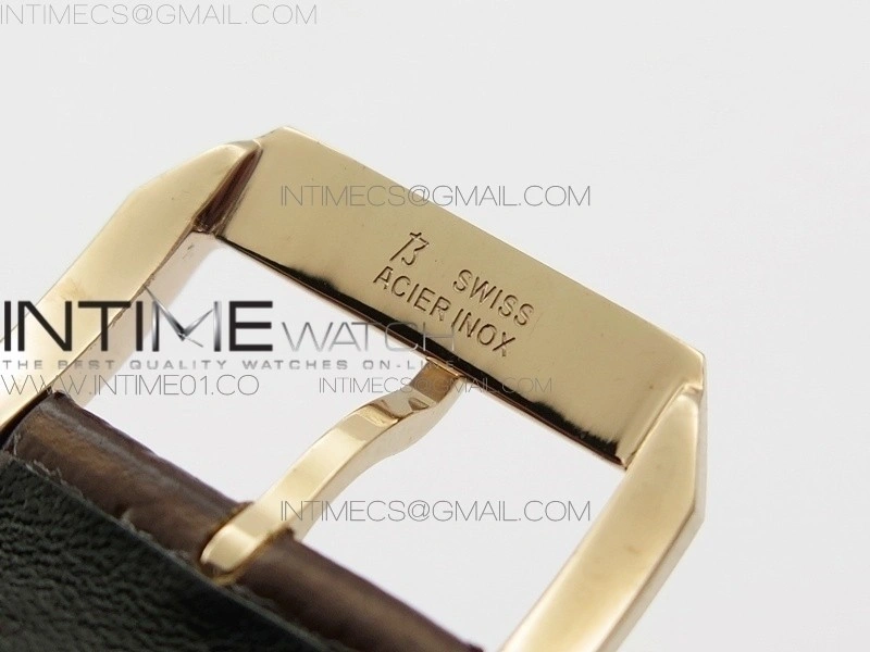 IW Moonphase RG KV Best Edition white dial on brown leather strap