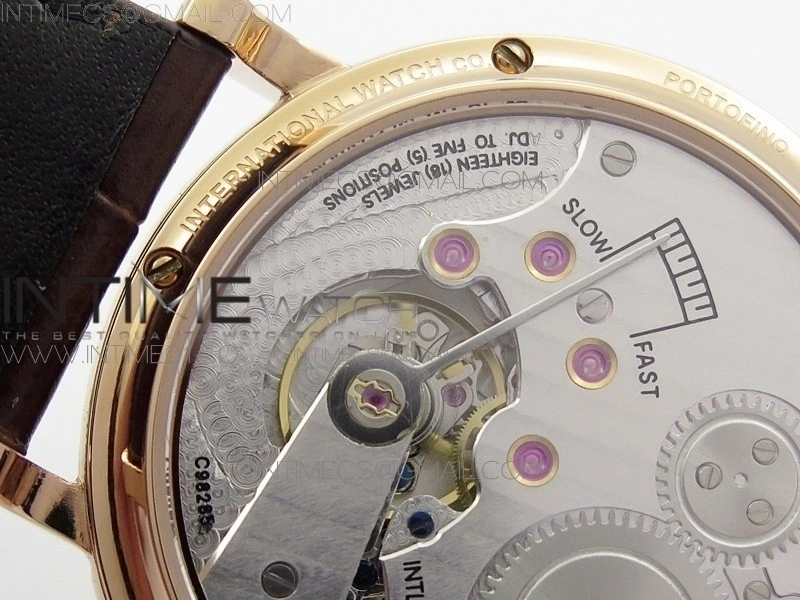 IW Moonphase RG KV Best Edition white dial on brown leather strap