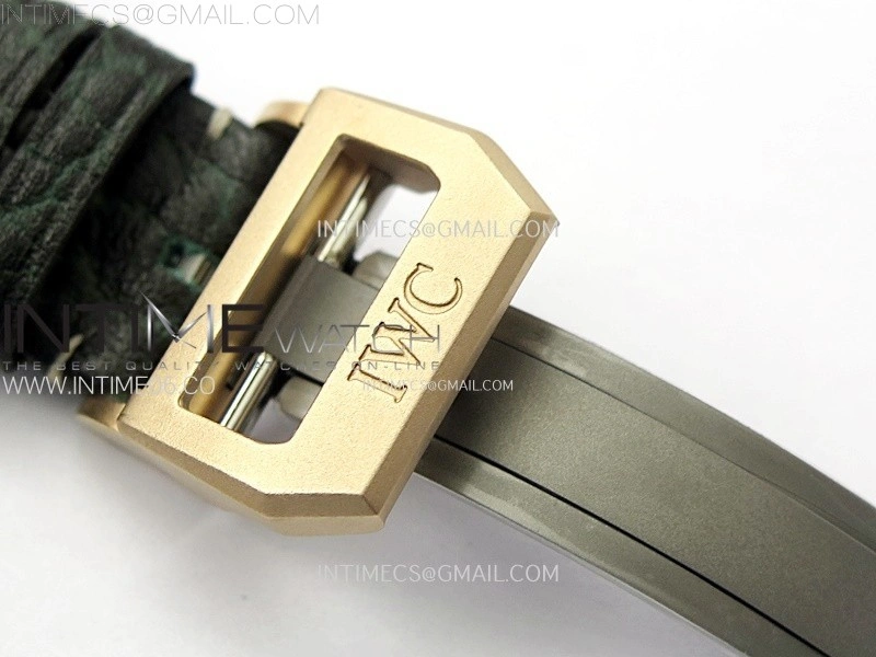 Big Pilot IW329702 Bronze M+F 1:1 Best Edition Green Dial On Brown Leather Strap SEIKO 8N-24