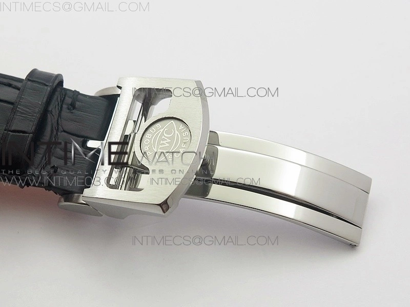 Portugieser Chrono Classic 42 IW390406 ZF 1:1 Best Edition White dial blue markers on Black Leather Strap A7750